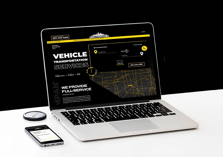 AUTO TRANSPORT CHICAGO — Website + CRM for a transportation company.