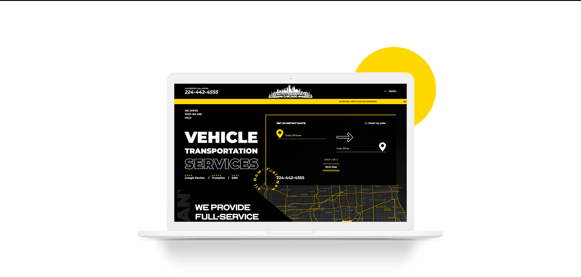 Скріншоти сайту AUTO TRANSPORT CHICAGO