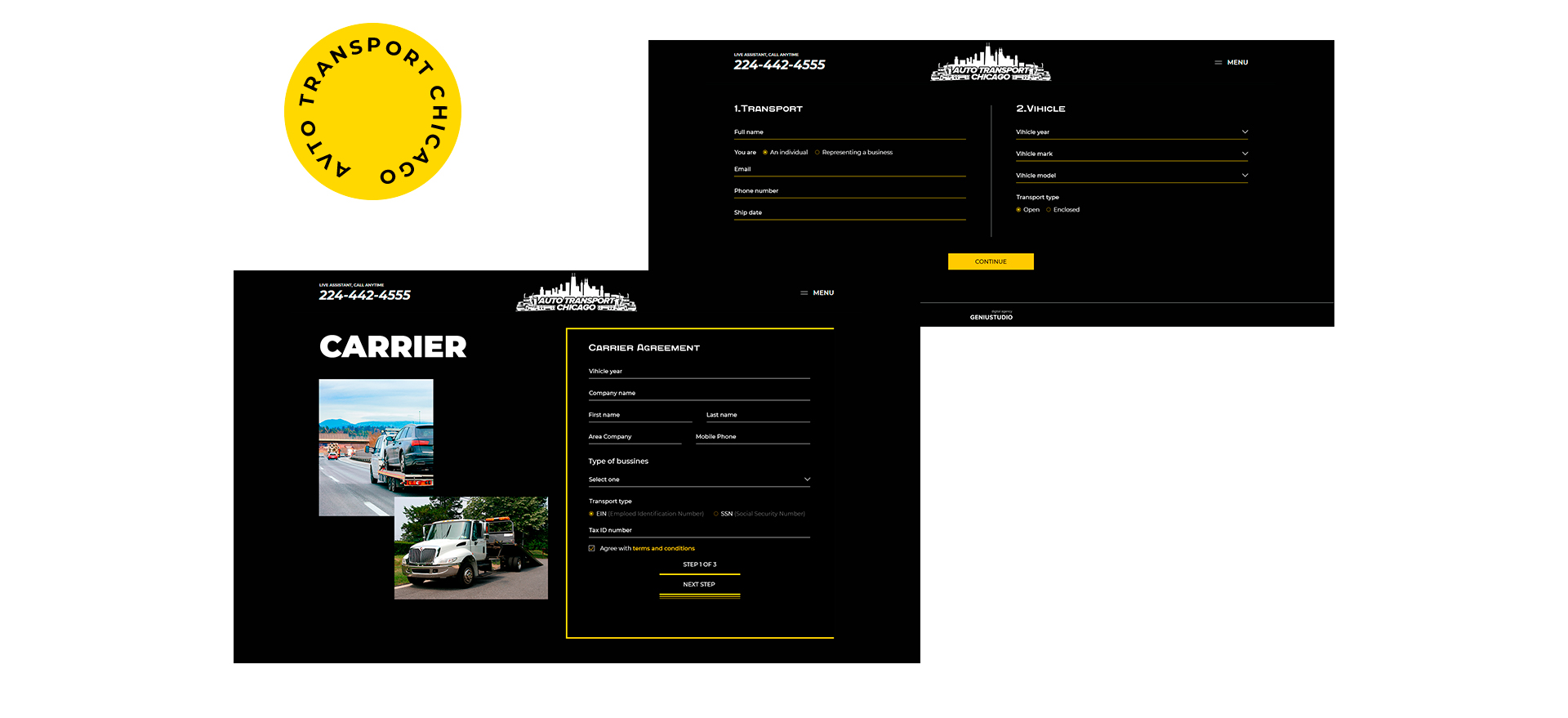 Скріншоти сайту AUTO TRANSPORT CHICAGO